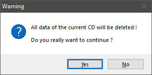 Exact Audio Copy - Current CD Data Will Be Deleted Warning.